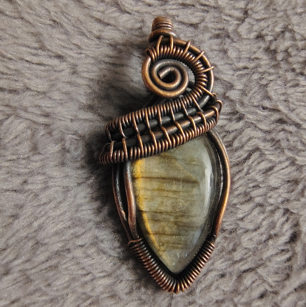Labradorite Wire Wrapped Pendant